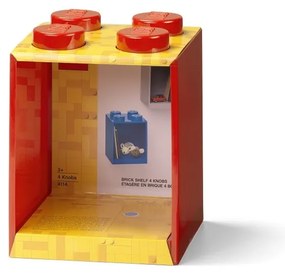 Detská červená nástenná polica LEGO® Brick 4
