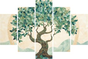 Obraz – Elegantná mozaika so stromom (150x105 cm)
