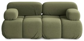 Svetlozelená zamatová pohovka 190 cm Lokua – Makamii