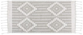 Vonkajší koberec 80 x 150 cm sivá/biela TABIAT Beliani