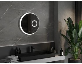 Mexen Ella, LED kúpeľňové zrkadlo s podsvietením a kozmetickým zrkadielkom 60x60 cm, 6000K, ochrana proti zahmlievaniu, 9811-060-060-611-00