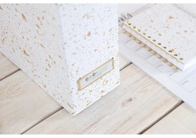 Organizér na dokumenty v zlato-bielej farbe Bigso Box of Sweden Estelle