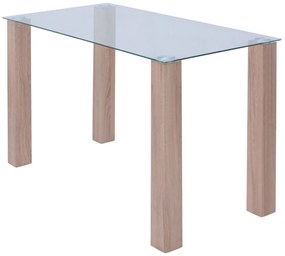 sklenený jedálenský stôl 120x60x75 cm 243020
