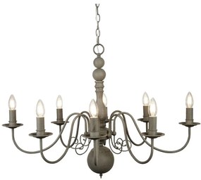 Searchlight 2268-8GY - Luster na reťazi GREYTHORNE 8xE14/40W/230V