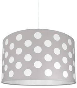 LAMPDAR Detský luster DOTS GREY 1xE27/60W/230V SA0305