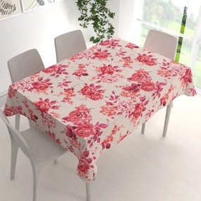 Biante Dekoračný obdĺžnikový obrus Leona LN-116 Červené ruže na režnom 50x100 cm