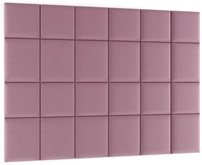 Set 24 čalúnených panelov Quadra 240x180 cm (ružová). Akcia -19%. Vlastná spoľahlivá doprava až k Vám domov. 1052015