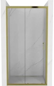 Mexen Apia, posuvné dvere do otvoru 105 x 190 cm, 6mm číre sklo, zlatý profil, 845-105-000-50-00