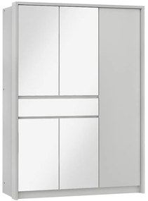 Skriňa Split 157 biely/zrkadlo