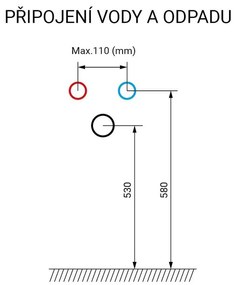 Mereo Mereo, Mailo, kúpeľňová skrinka s umývadlom z liateho mramoru 101 cm, čierne madlo, MER-CN512MB