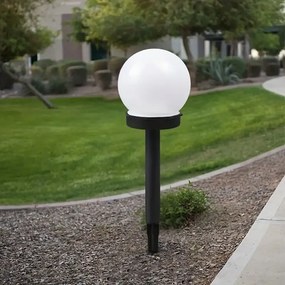 BERGE SADA 4 solárnych záhradných lámp, LED, BIELA, 10 cm, vodotesná, IP44