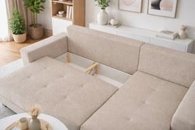 ROHOVÁ SEDAČKA TRAVIS WIND 21 ŠEDO HNEDÁ 277 x 143