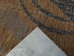Koberec Eqos 0003 BROWN – hnedý obdĺžnik s geometrickým vzorom Rozmer: 160x220 cm