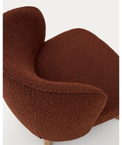 Kreslo v terakotovej farbe z textílie buklé Ulit – Kave Home