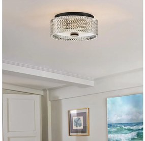 Hinkley HK-ELLE-F-S-BK - Stropné svietidlo 2xE27/60W/230V pr. 30,5 cm čierna