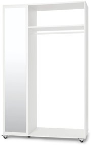 Mobilná vešiaková skriňa so zrkadlovou skriňou