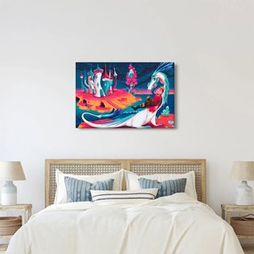Obraz - Princ a dračia princezná (90x60 cm)