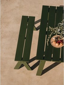 Zelená drevená záhradná lavica Navo – noo.ma