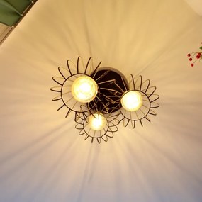 LED Luster na lanku MERCURE 3xE27/15W/230V ø 50 cm čierna