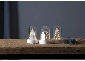 Biele svetelné dekorácie s vianočným motívom v súprave 3 ks ø 5,5 cm Kupol – Star Trading