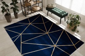 Koberec EMERALD exkluzívny 1013 glamour, styl geometrický granátový / zlatý