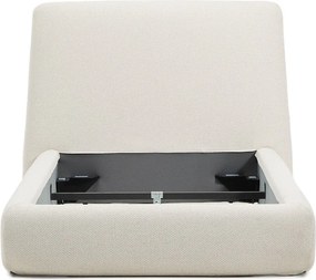 Béžová čalúnená jednolôžková posteľ bez roštu 90x200 cm Martina – Kave Home