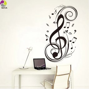 Veselá Stena Samolepka na stenu na stenu Husľový kľúč