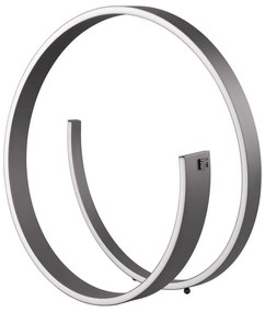 Čierna LED stolová lampa s hlasovým ovládaním/s ovládaním pomocou mobilnej aplikácie s kovovým tienidlom (výška 45 cm) Cinardi – CINQUE