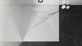 Besco Štvorcová sprchová vanička z SMC kompozitu VEXO MARBLE SQ 80x80 (90x90) BESCO-Rozmery: 80x80