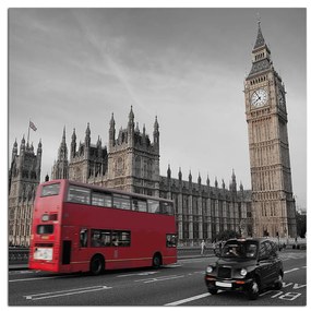 Obraz na plátne - Autobus v Londýne - štvorec 331ČA (50x50 cm)