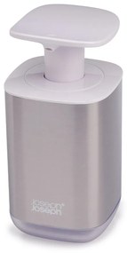Nerezový dávkovač mydla Joseph Joseph Presto Steel 70532 – biely, 350 ml