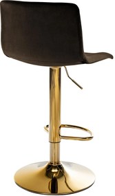 Barová stolička Hoover zamat - hnedá