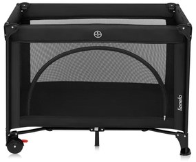 Lionelo - Cestovná postieľka LAURA čierny karbón