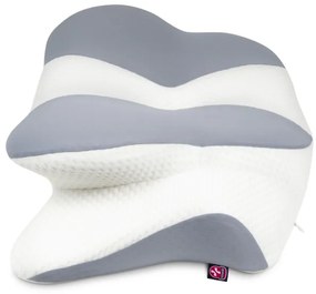 CONNECT IT CFH-6032-WH - Anatomický vankúš Gemini bielo-sivý