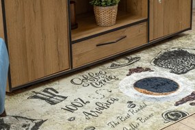 Protišmykový koberec / behúň ANDRE 2835 zelený / hnedý