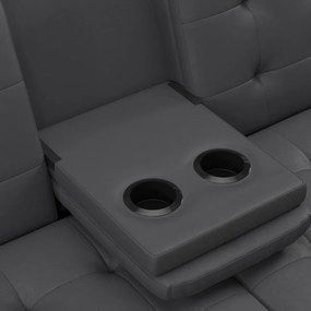 Sivá rozkladacia pohovka z imitácie kože 191 cm Maine – Støraa