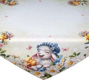 Obrus Veľkonočné jahňa s kuriatkom 85 × 85 cm