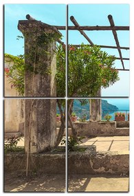 Obraz na plátne - Staroveká záhrada na morskom pobreží - obdĺžnik 7249E (90x60 cm)