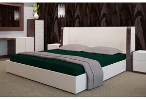 Froté plachta na posteľ s gumkou - tmavozelená Šírka: 160 cm | Dĺžka: 200 cm