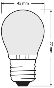 LED žiarovka E27 P45 2,5W = 25W 250lm Teplé 300° vlákno OSRAM STAR