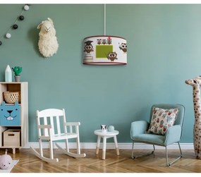 Duolla - Detský luster na lanku OWLS MULTI 1xE27/15W/230V pr. 35 cm