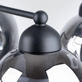 Čierne stropné svietidlo so skleneným tienidlom 59x59 cm Garten – Sollux