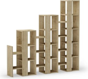 Regál v dekore duba v prírodnej farbe 158x151 cm Anissa – Marckeric