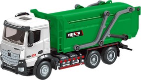 Smetiarske auto kovové pohyblivé Huina zelené 1:50