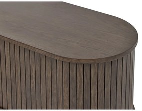 Hnedý TV stolík v dekore duba 180x56x40 cm Meta – Unique Furniture