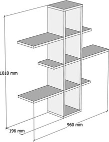 Hnedá nástenná polica Ardo