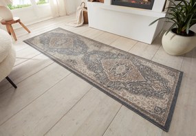 Hanse Home, Behúň Terrain 105607 Orken Black Brown, 80x200, hnedá, obývacia izba