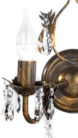 ONLI - Nástenné svietidlo TERESA 2xE14/6W/230V bronzová