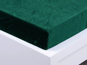 XPOSE® Mikroplyšová plachta Exclusive - tmavo zelená 120x200 cm