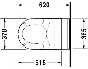 DURAVIT Starck 3 závesné WC s hlbokým splachovaním, 370 mm x 620 mm, s povrchom WonderGliss, 22260900001